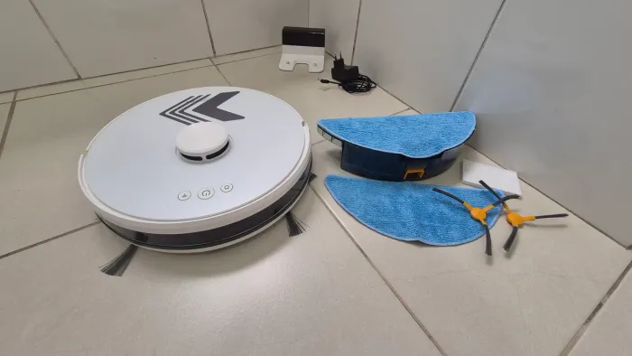 Robô Aspirador e Passa Pano KaBuM! Smart 700, Branco - KBSF006