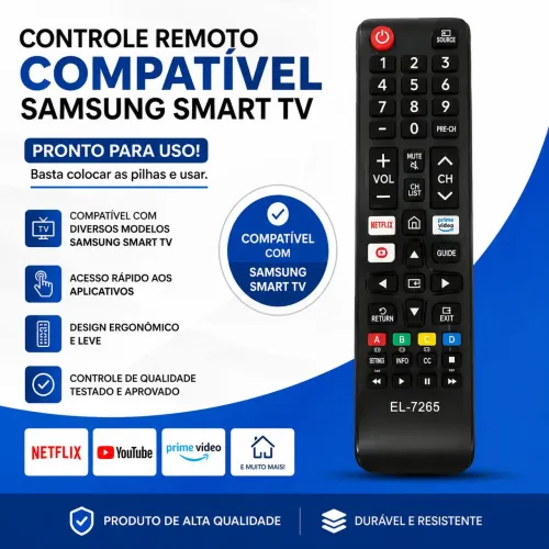 Controle remoto compatível tv Samsung