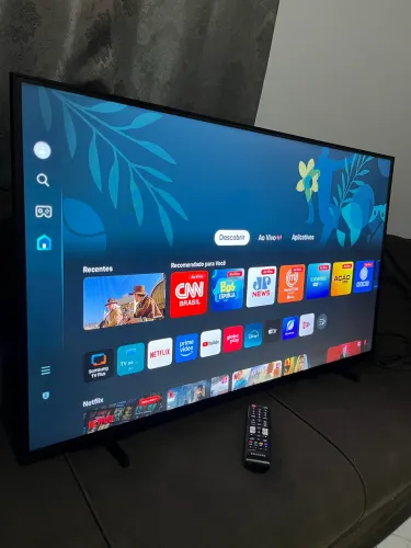 Tv samsung 43" 4k uhd tudo em 1 nova top de linha.