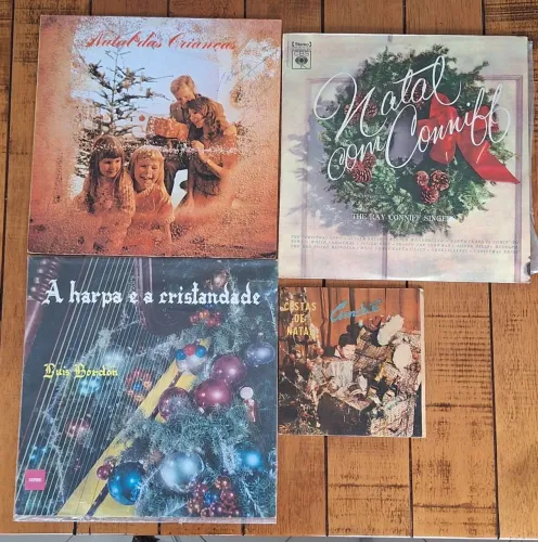 4 discos de vinil de Natal