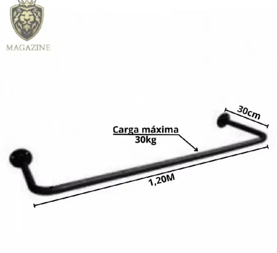 Arara de parede 1.20m