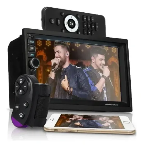 Central Multimídia Honesty Tp-7203 7 2 Din Bt Rádio Fm Mp5 Preto