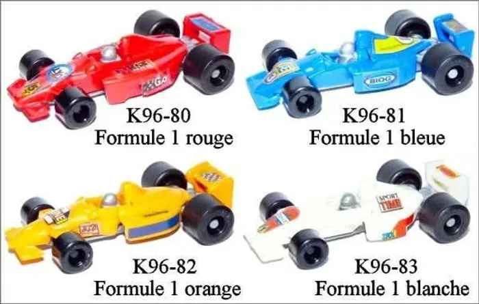 Kinder ovo Carros de Fórmula 1