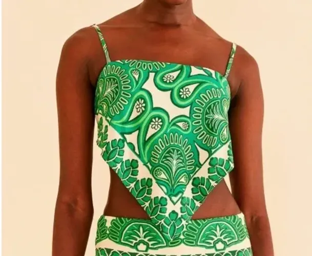 Top Lenço Coqueiral Boho - Farm
