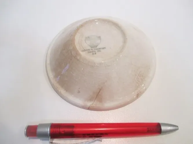 Tigela de porcelana antiga vitreous Edwin M. knowles 12,5 cm anos 1901-1909