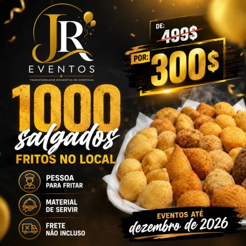 Salgados fritos no local 