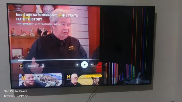 TV SANSUNG 4K 65' TELA QUEBRADA 