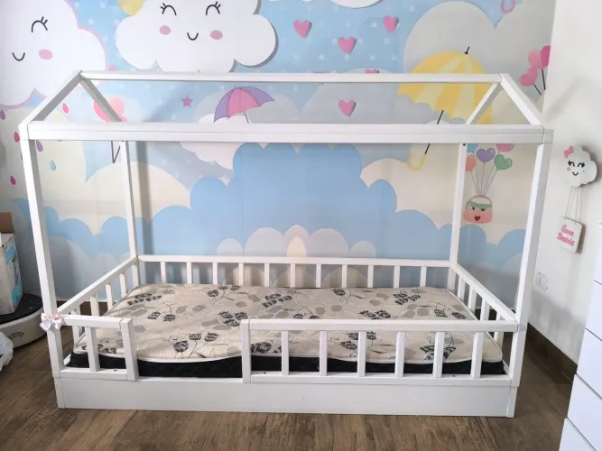Cama Infantil Casinha com Colchão