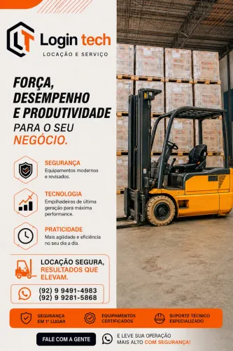 Locação empilhadeira, plataforma, Matrin. 
