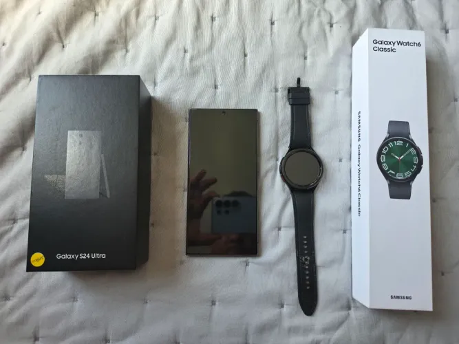 Samsung Galaxy S24 Ultra 256GB/12GB + Galaxy Watch 6 Classic com Nota Fiscal - R$ 6.500