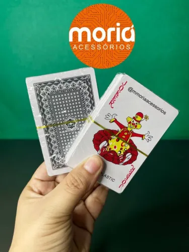 Jogo de Cartas Baralho Duplo 100% Plástico - Estojo 108 Cartas Laváveis Resistente,