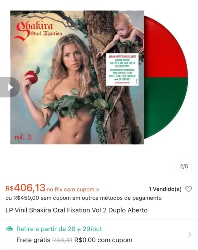 Leia - LP Shakira Vinil Colorido