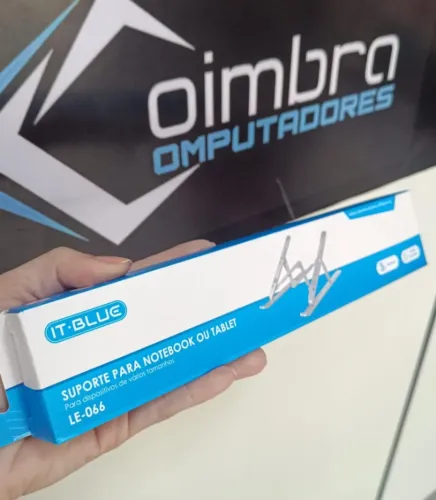 Suporte Regulável Para Notebook Tablet Metal It BLue LE066 - Loja COimbra COmputadores