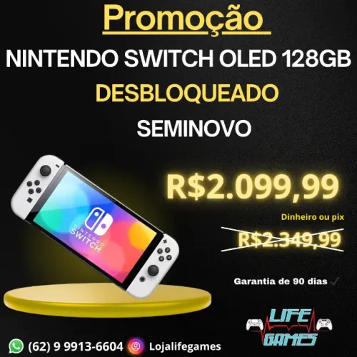 Nintendo Switch Oled Des.blo.quea.do c/ garantia