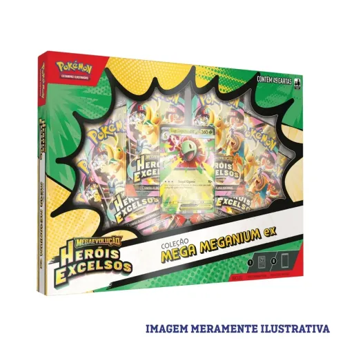 1x Box Coleção Mega MEGANIUM Ex Pokémon