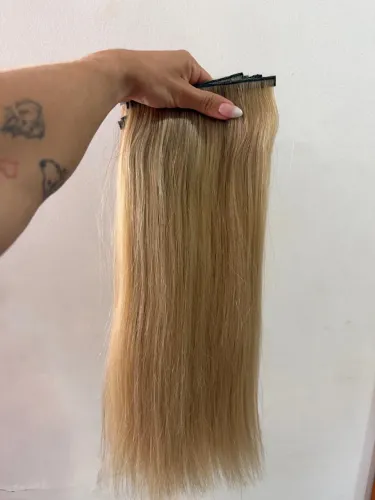 Cabelo humano na fita adesiva 200 gramas 