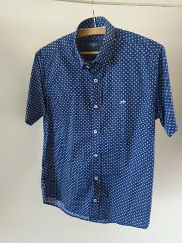 Camisa social Jhordano Azul