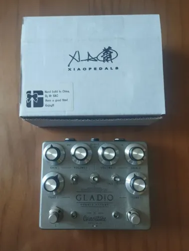 Pedal guitarra dual overdrive Xiao gladio - clone cornerstone gladio dumble