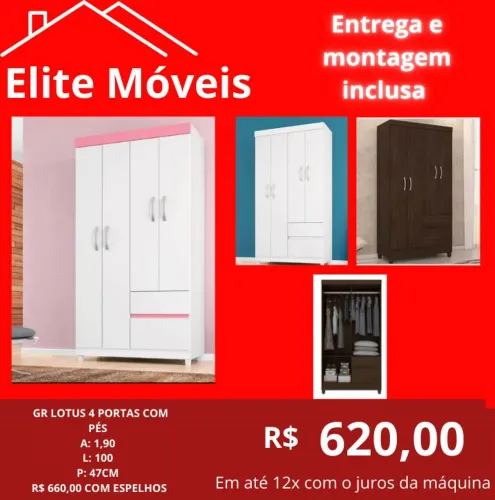 Guarda-Roupa Novo na caixa Com a montagem e a entrega.