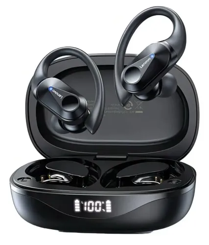 Fone Lenovo Bluetooth 5.3 Lp75 Preto Sem Fio
