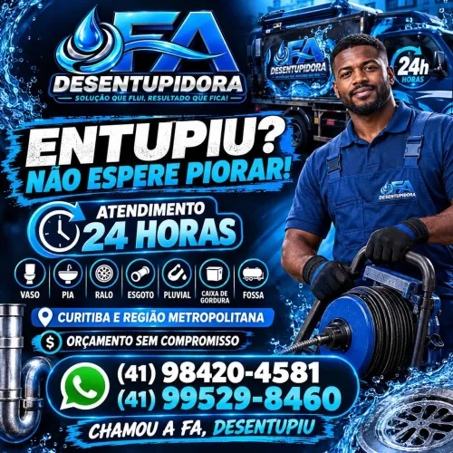 Desentupidora de esgoto 24 horas