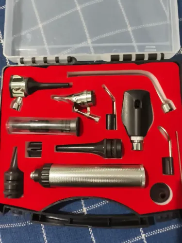 Kit Diagnóstico Médico - Otoscópio e Oftalmoscópio Completo