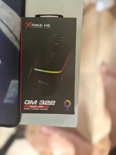 Mouse gamer xtrike me GM-322, 7200 dpi 8 botões ,RGB,preto