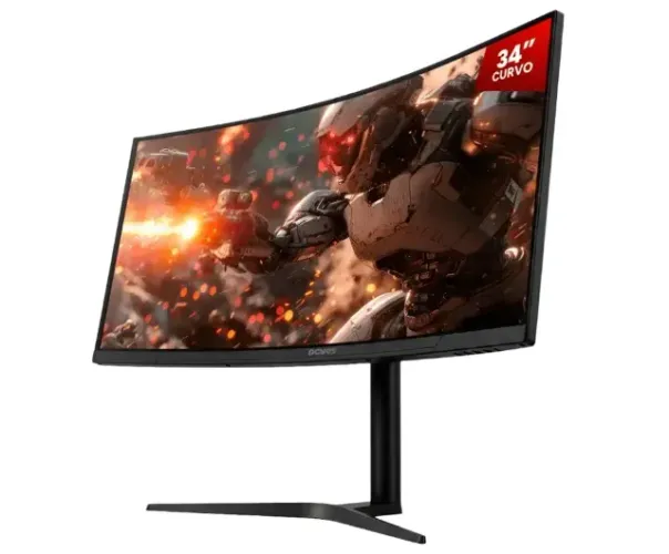 Monitor Gamer PCyes Z-max Z34c 34" Curvo Wqhd 165hz 1ms HDMI/dp/has Speaker Freesync Black
