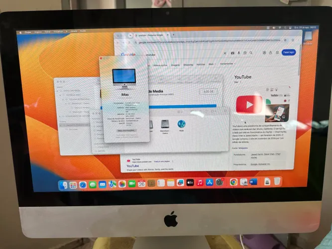 iMac 2011 21 polegadas i5 12gb de memória placa de vídeo de 512mb Ssd 240gb e Hd de 500gb