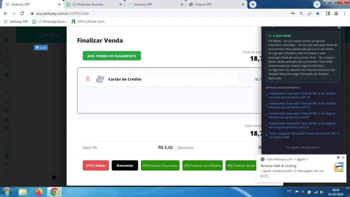 Sistema Para lojas + Controle de Estoque e NF-e