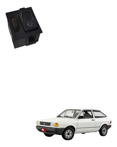 Botão Farol Volkswagem Gol Quadrado 1993 Preto