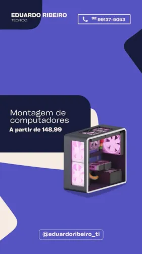 Montagem de computadores gamer ou para trabalhar 