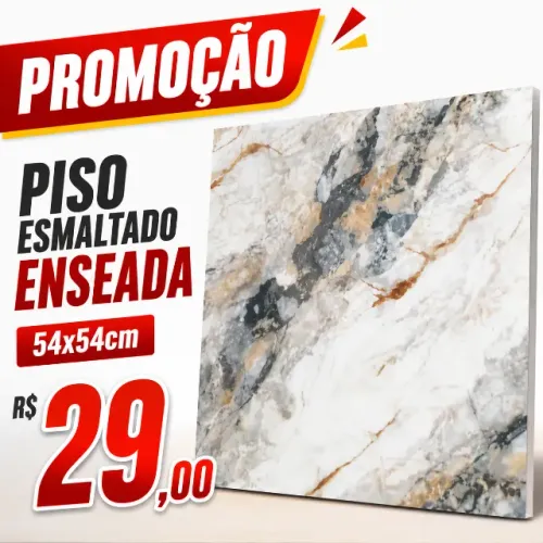 Piso Esmaltado Enseada 54x54cm - Qualidade e Elegância