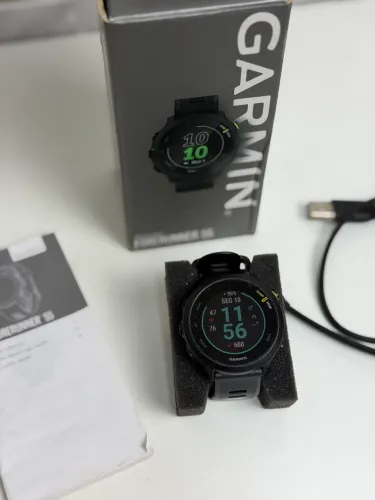 Garmin Forerunner 55 - GPS de Corrida - Preto - Completo na Caixa e Impecável!