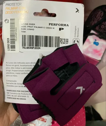 Luvas para academia ou exercício Oxer com protetor palmar