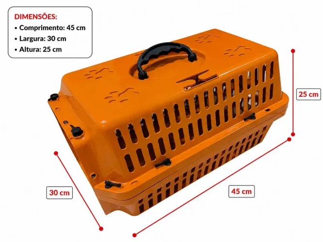 Caixa de transporte nro 1, ideal para filhotes de pet ou de pequeno porte