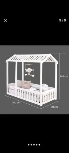 Cama infantil casinha rosa