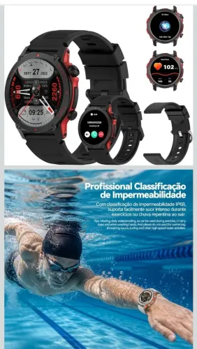 Smart whatch Peje Zw13 preto - novo
