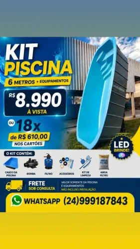 Kit Piscina e equipamentos