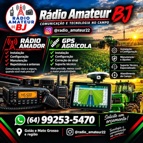 Radio Amador e GPS agrícola