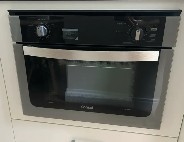 Forno de Embutir Elétrico Consul 47 Litros Prata com Dourador e Timer - COB47AR