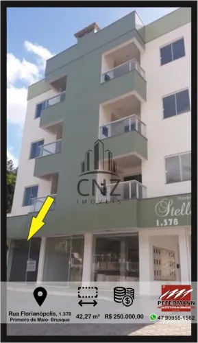Sala comercial de alto padrão à venda ou locação em Brusque-SC, no bairro Primeiro de Maio