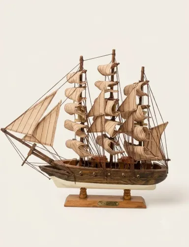 Navio decorativo Cutty Sark em madeira 32cm 