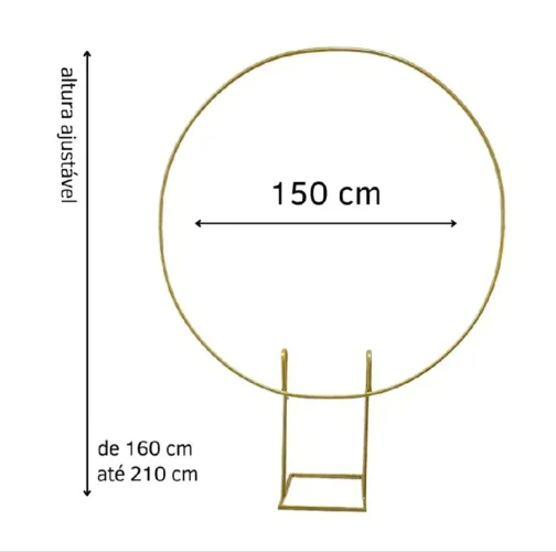 ARCO REDONDO DOURADO 1,50m SEMI NOVO