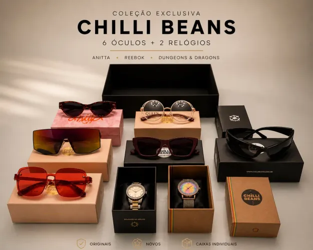 Coleção Privada Chilli Beans | 6 Óculos + 2 Relógios | Novos | Collabs Exclusivas