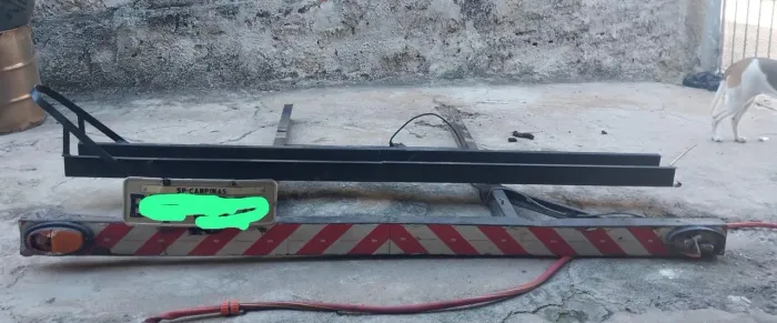  Suporte de Moto Traseiro para Motorhome com Parachoque de Sinalização Completo