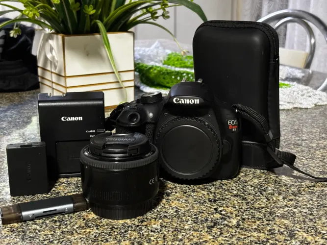 Câmera Canon t5 + lente 50mm e todos os acessórios 
