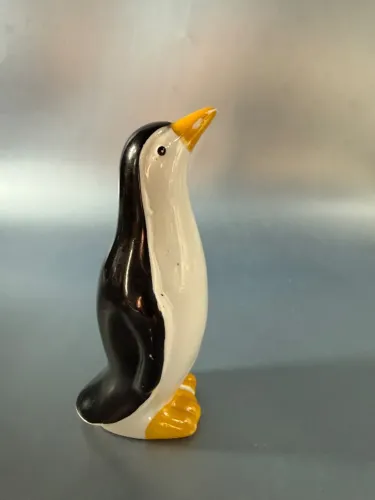 Pinguim pinguim de porcelana enfeite decoração 17 cm