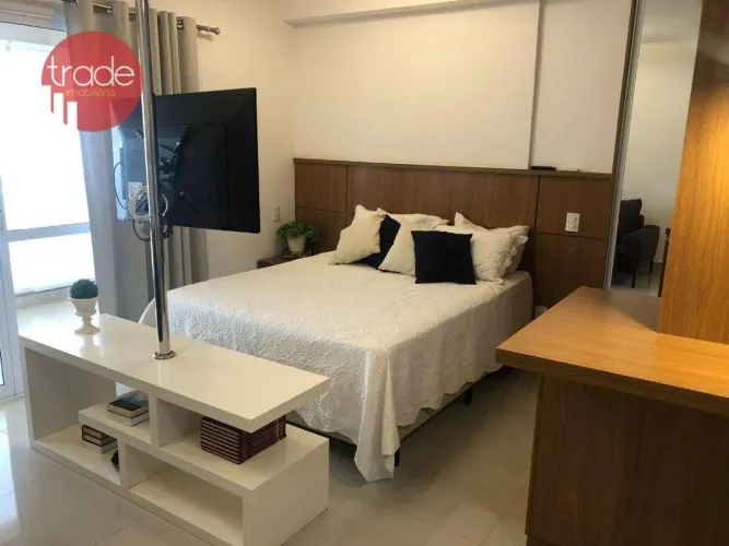 Flat com 1 dormitório para alugar, 44 m² por R$ 2.580,17/mês - Bosque das Juritis - Ribeir