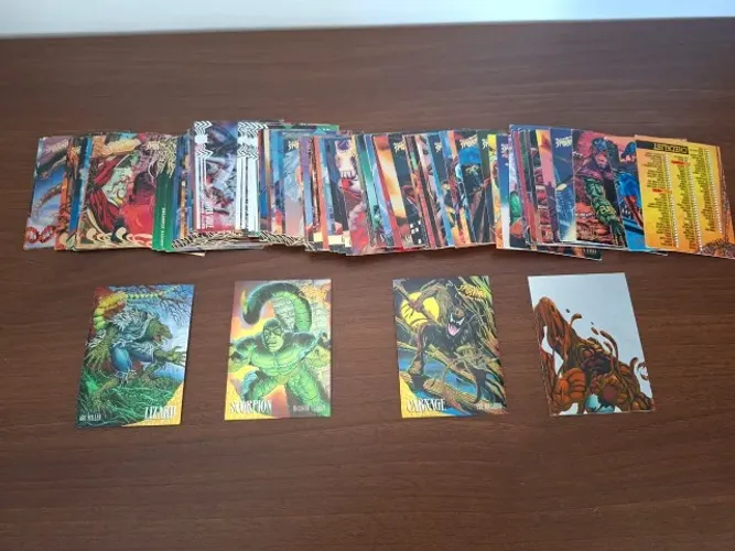 Cards Spider-Man Fleer Ultra 1995 - Lote com 87 Cartas Originais Marvel